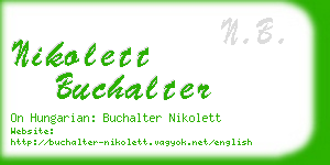 nikolett buchalter business card